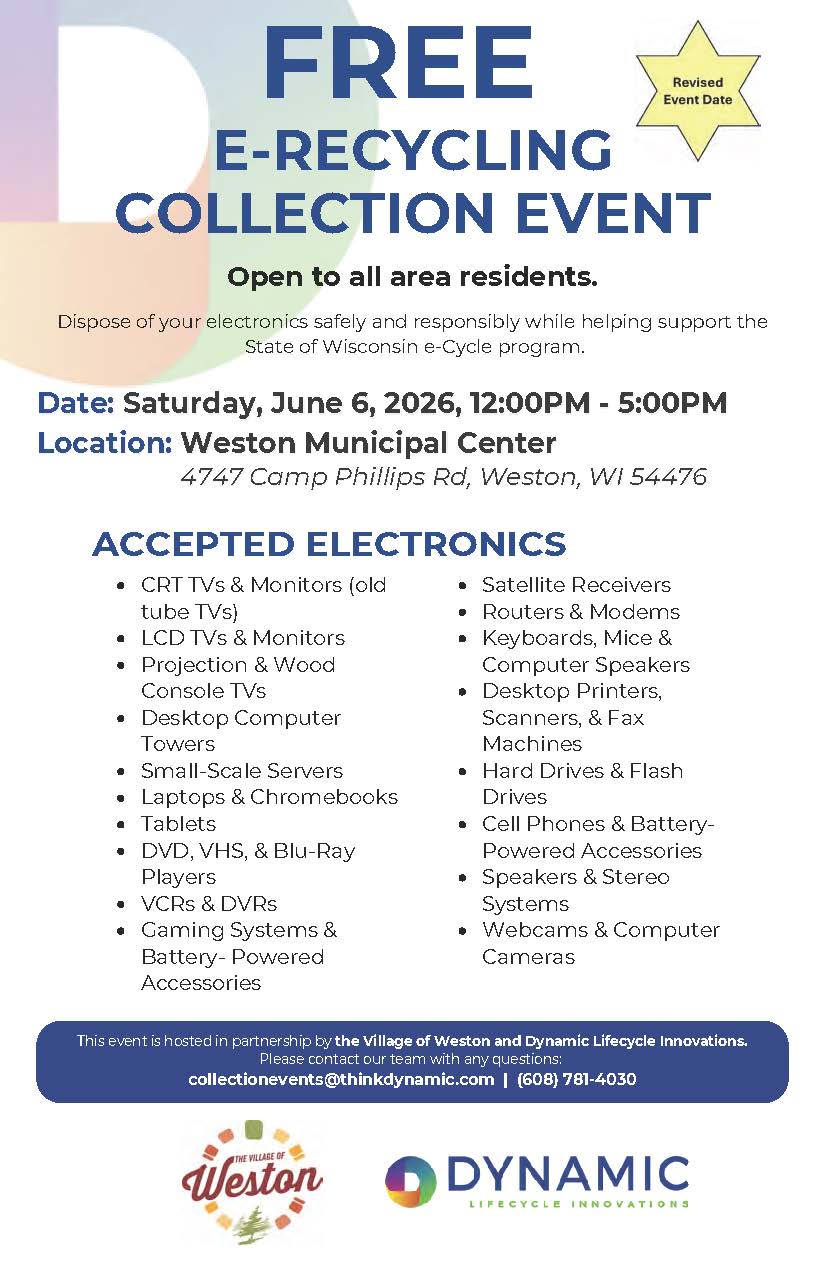 2026 06-06 Electronics Recycling Event Flyer - Reduced