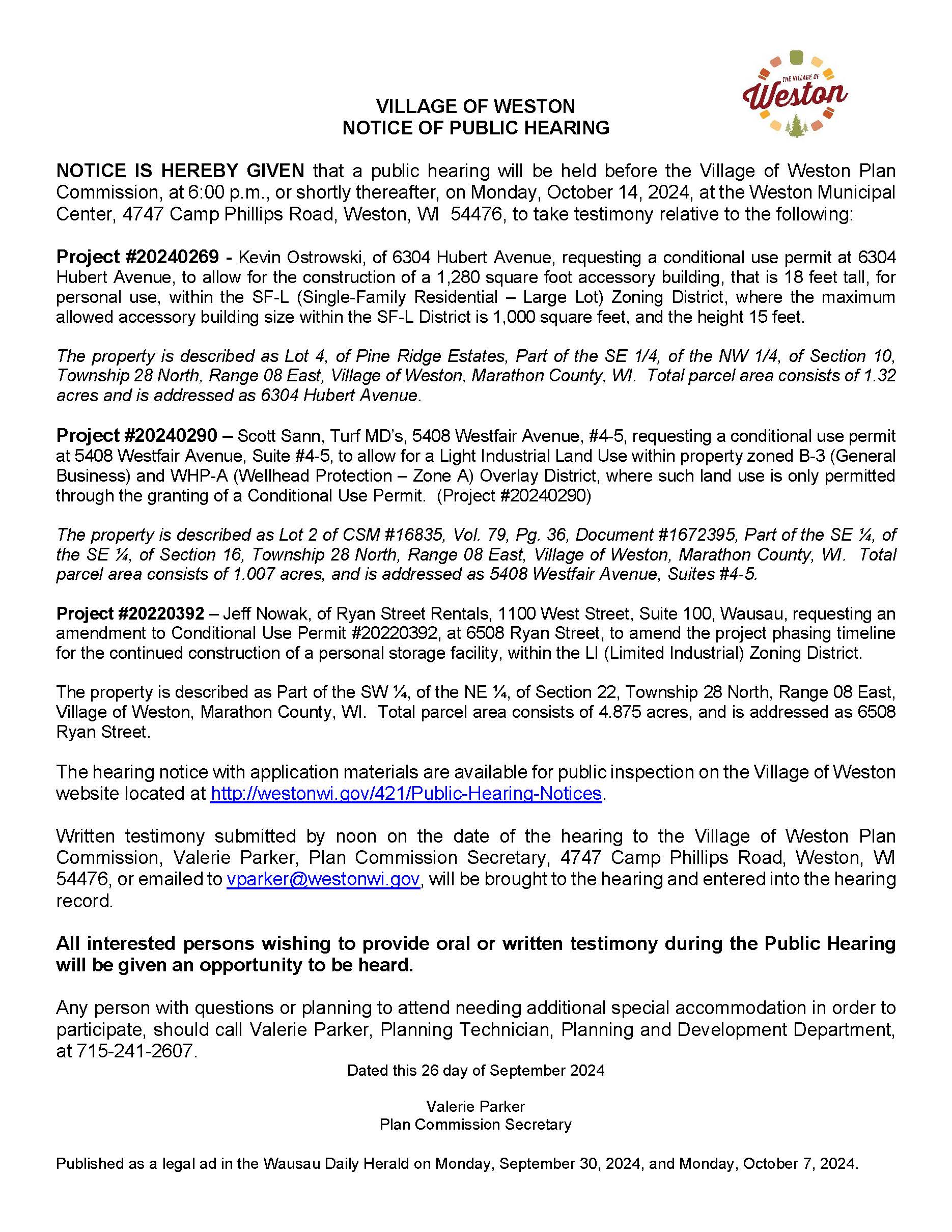 10-14-24 Hearing CUP Notice