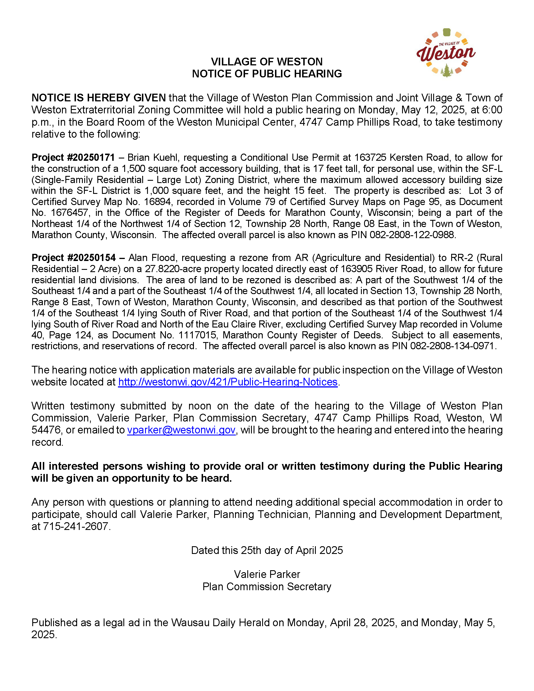 250512 Hearing Notice Village - ETZ CUP and Rezone_Mailing