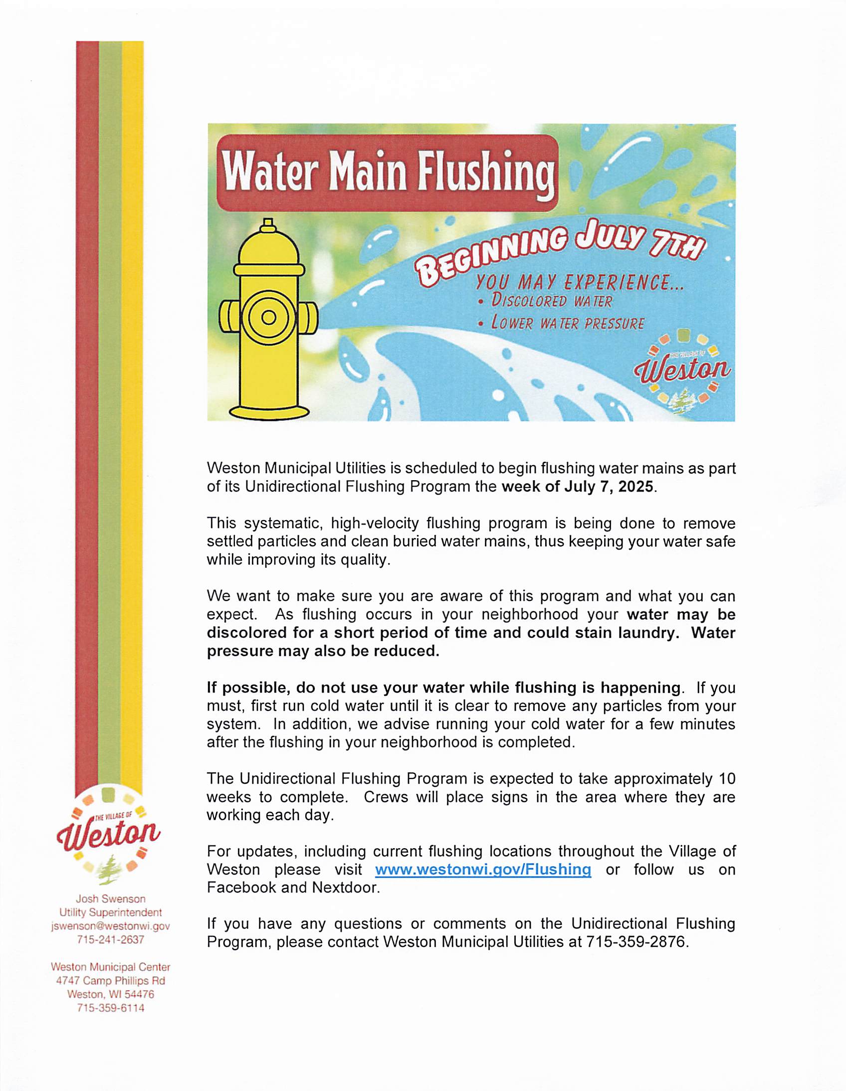 2025 WATER MAIN FLUSHING